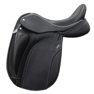 Black Hand Made Bespoke Leather Dressage Jumping Eventing Horse Saddle