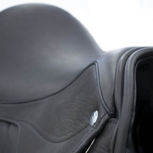 Black Hand Made Bespoke Leather Dressage Horse Saddle