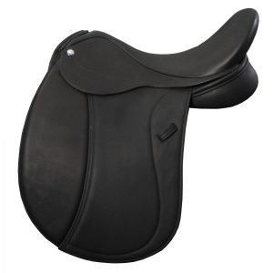 Black Hand Made Bespoke Leather Dressage Horse Saddle