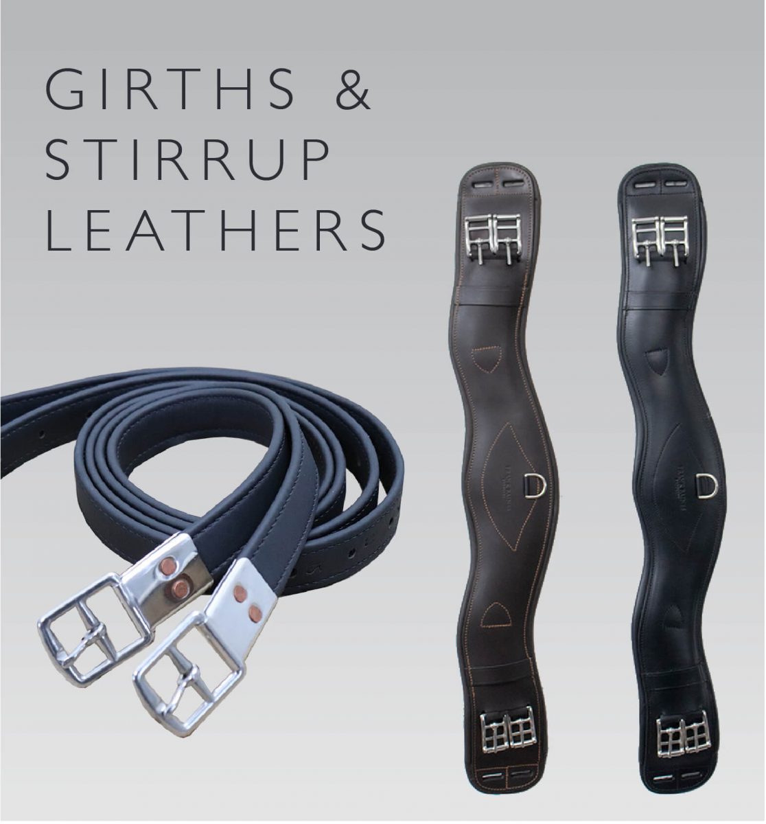 Hand Made Bespoke Leather Horse Equestrian Girths & Stirrup Leathers