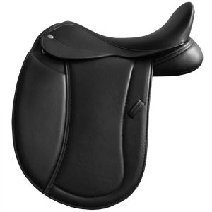 Black Hand Made Bespoke Leather Dressage Horse Saddle