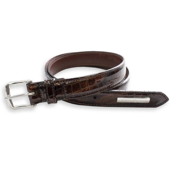 Whisky Mock Croc Mens Belt